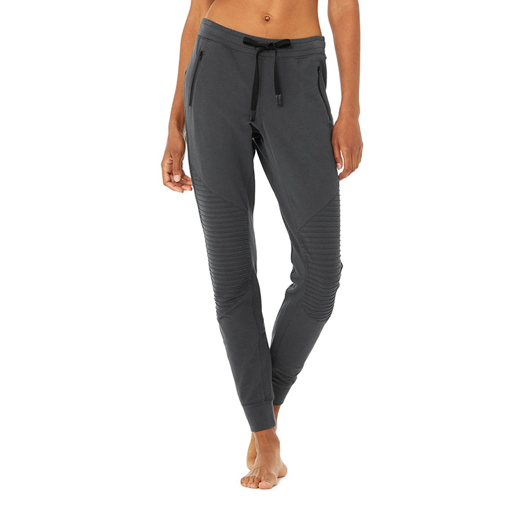 Customize Pleating Sport Yoga Wear Slim Fit Women Jogger Pants