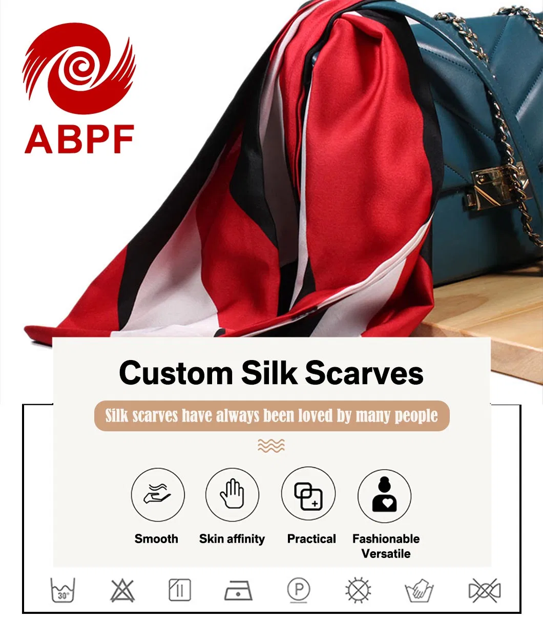 Fashionable Tied Bag Handle Narrow Long Cheap Satin Twill Scarf Ladies Ribbon for Stylish Decoration