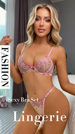 숙녀 섹시한 란제리 Bralette Lenceria PARA Mujer Lengerie 에로틱 언더 와이어 브래지어 & 브리프 세트 여성용 란제리